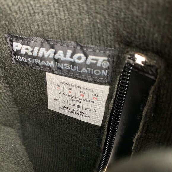 The North Face Women's Primaloft Boots 7 Black Suede Leather Lace Up Insulated - Picture 14 of 14